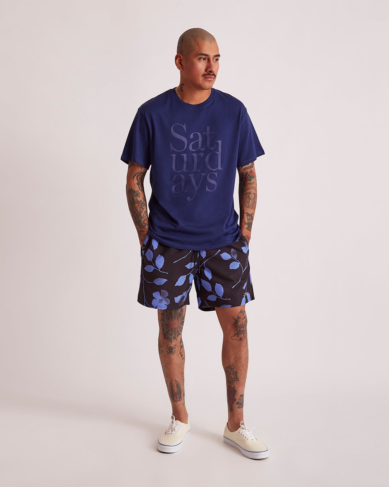 Black Print | Timothy Floral Impressions Swim Shorts