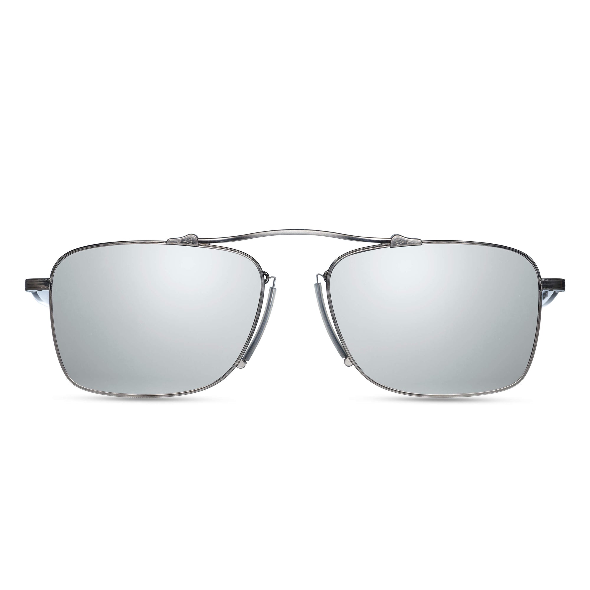 M3037 Aviator Sunglass | Brushed Silver | Grey Gradient Silver Flash Lenses | 56M