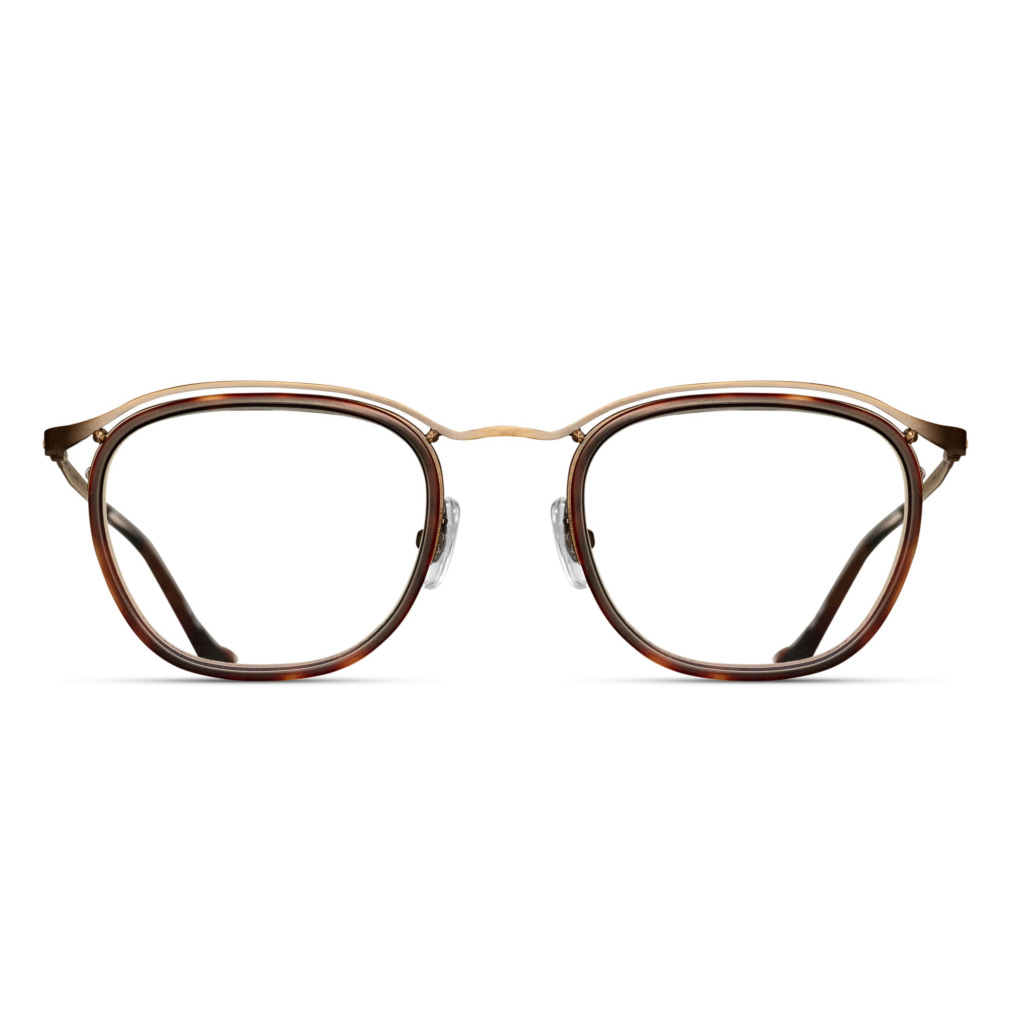 M3092 Square Optical | Antique Gold/Matte Dark Tortoise | Clear Lens | 49MM