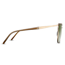 M3109 Panto Sunglass | Brushed Gold/Dark Light Green | Brown Gradient Lens | 54MM