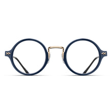 M3127 Round Optical | Brushed Gold/Navy | Clear Lens | 43MM