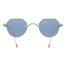 M3132 Panto Sunglass | Matte Palladium White | Cobalt Blue Lens | 46MM
