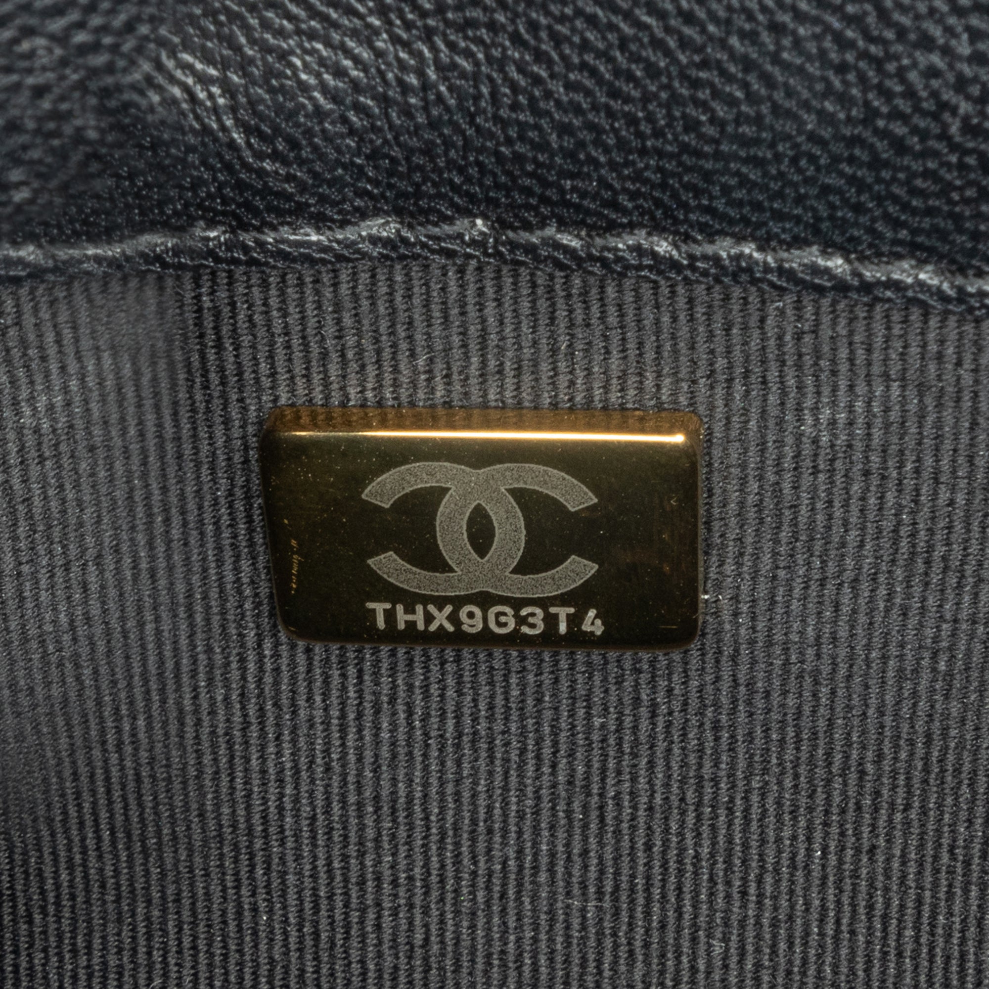 Chanel | Pre-Owned Mini Quilted Patent Graphic Catch Flap | Black