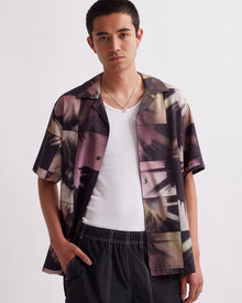 Purple Magic | Disco Print Canty Short Sleeve Shirt | Saturdays NYC