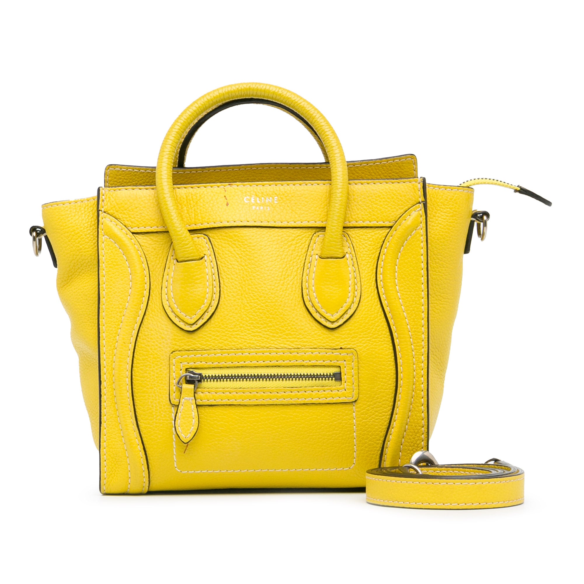 Celine | Pre-Owned Nano Luggage Tote | Yellow