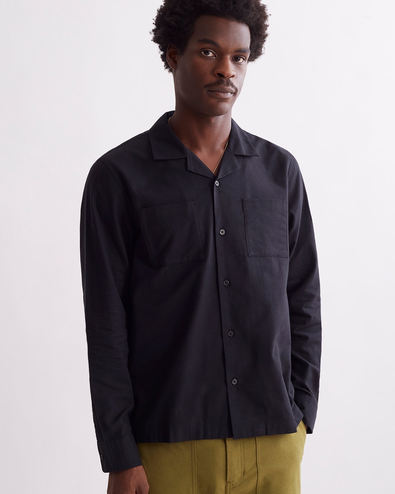 Black | Marco Wool LS Shirt | Saturdays NYC