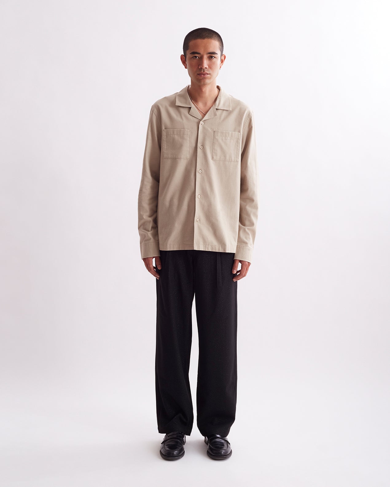 Classic Khaki | Marco Wool LS Shirt | Saturdays NYC