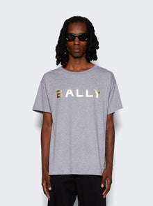 Men | BALLY | Foil Print T-shirt | Grey Melange