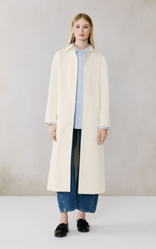 Madeline Water-Resistant Straight Coat | Powder