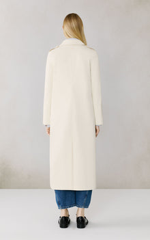 Madeline Water-Resistant Straight Coat | Powder