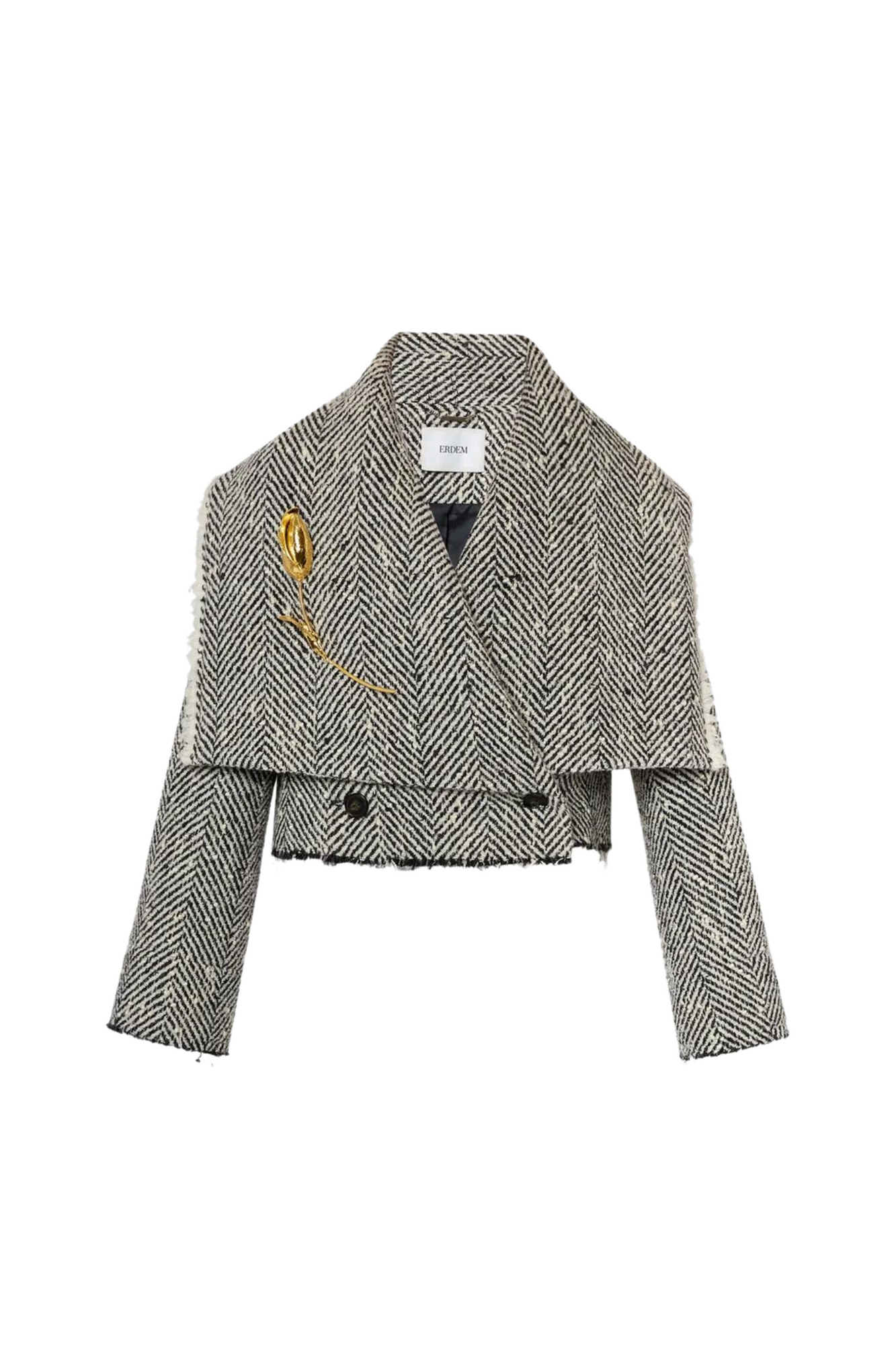 ERDEM Cropped Herringbone Jacket