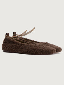 Augusta Teddy Ballet Flat | Chocolate