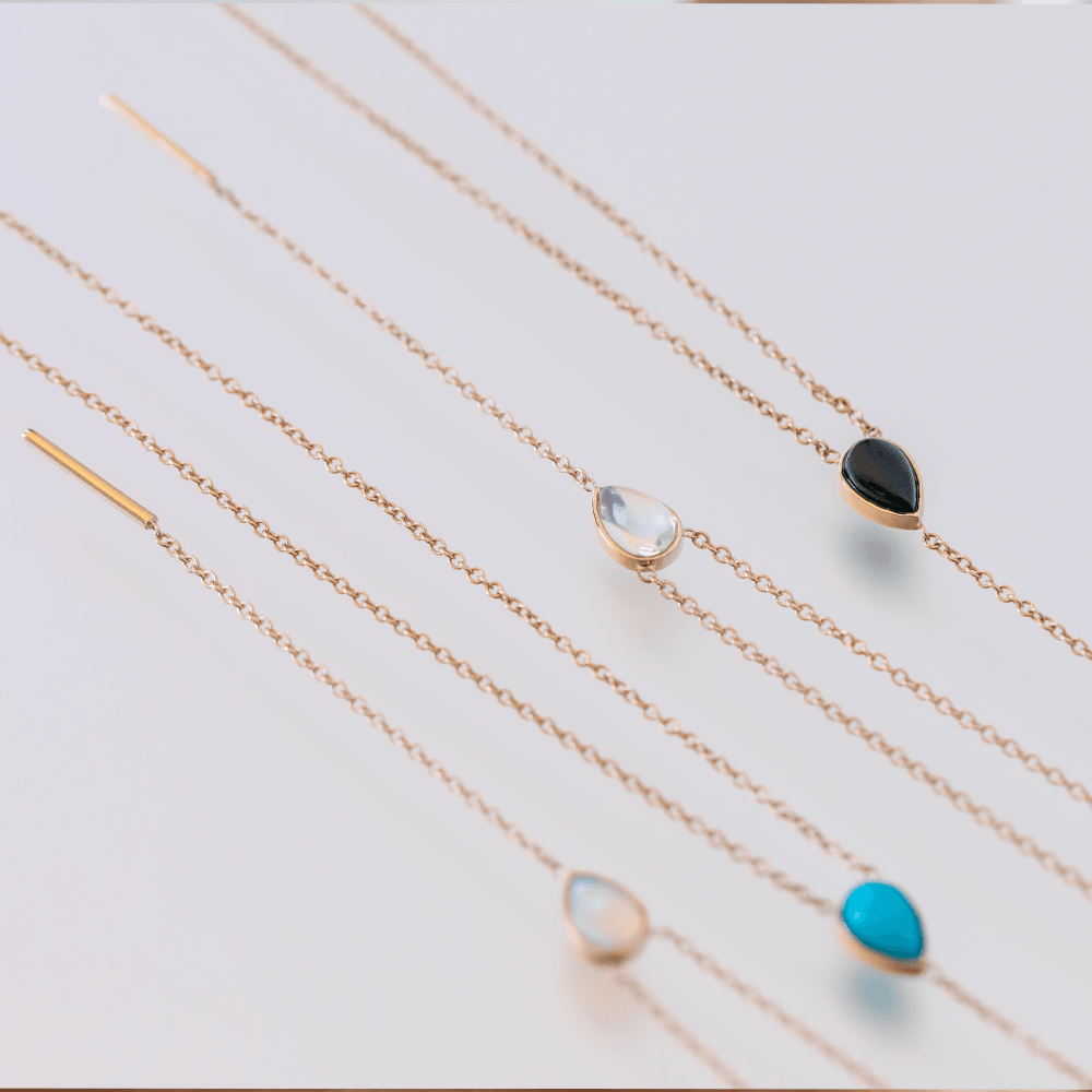 Women | Turquoise Stillwater Lariat | 14k White Gold