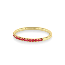 Women | Ruby Whisper Half Eternity Band | 14k Rose Gold