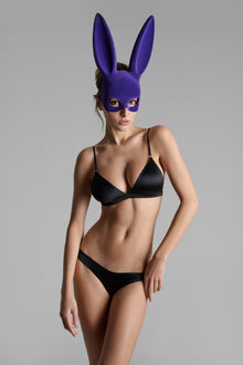Velvet bunny mask - Les Fetiches | Purple