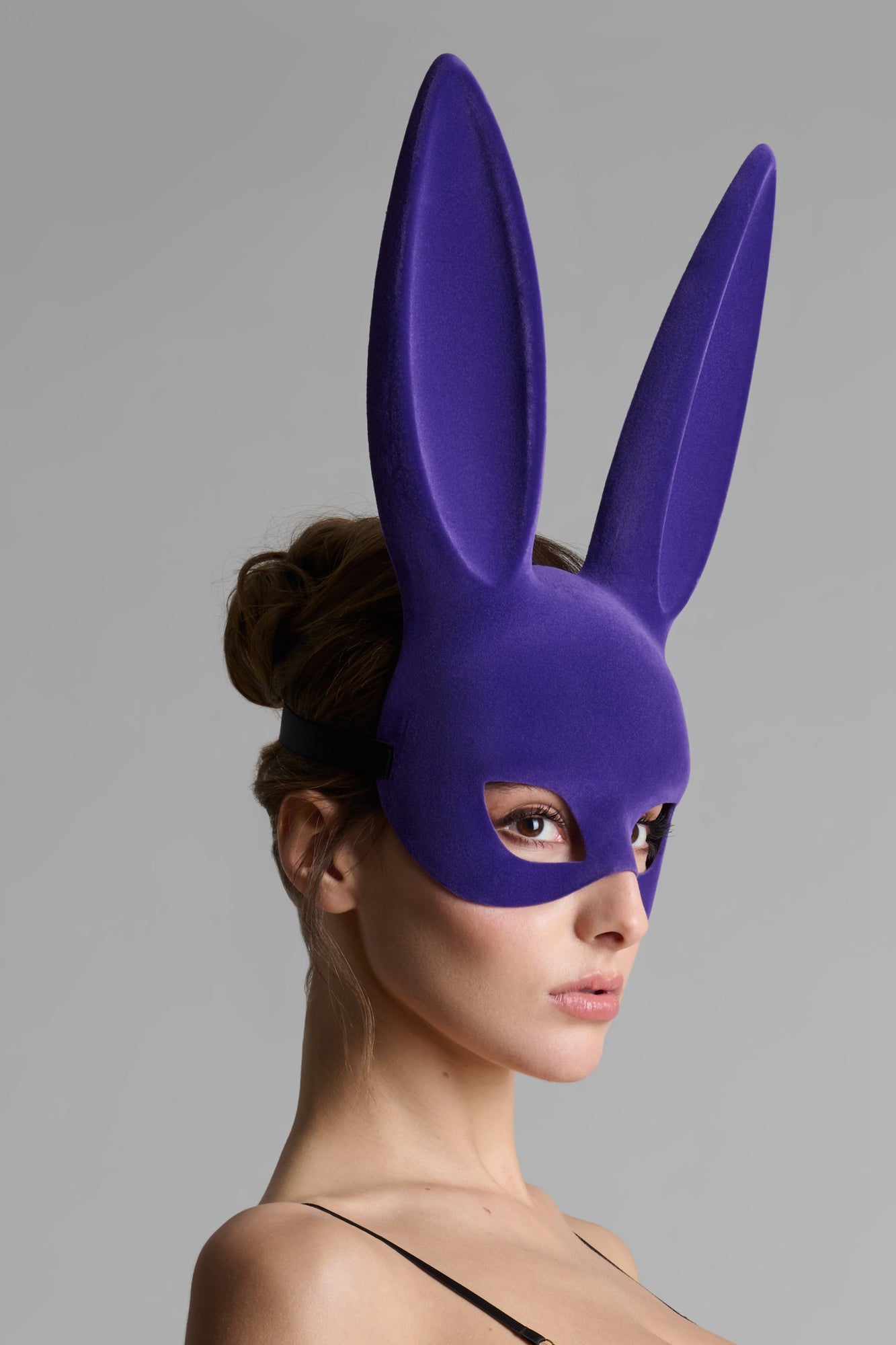 Velvet bunny mask - Les Fetiches | Purple