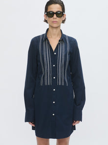 Mattia Shirt Dress | Navy