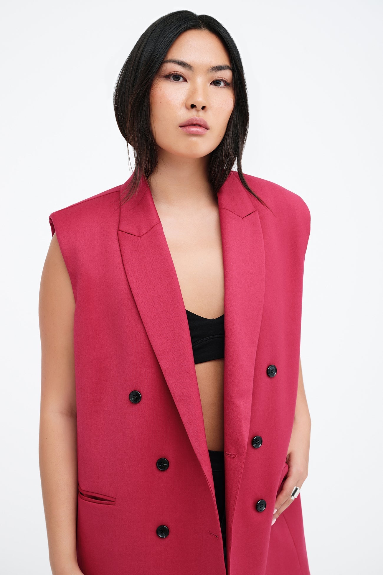 Selena Vest | Raspberry