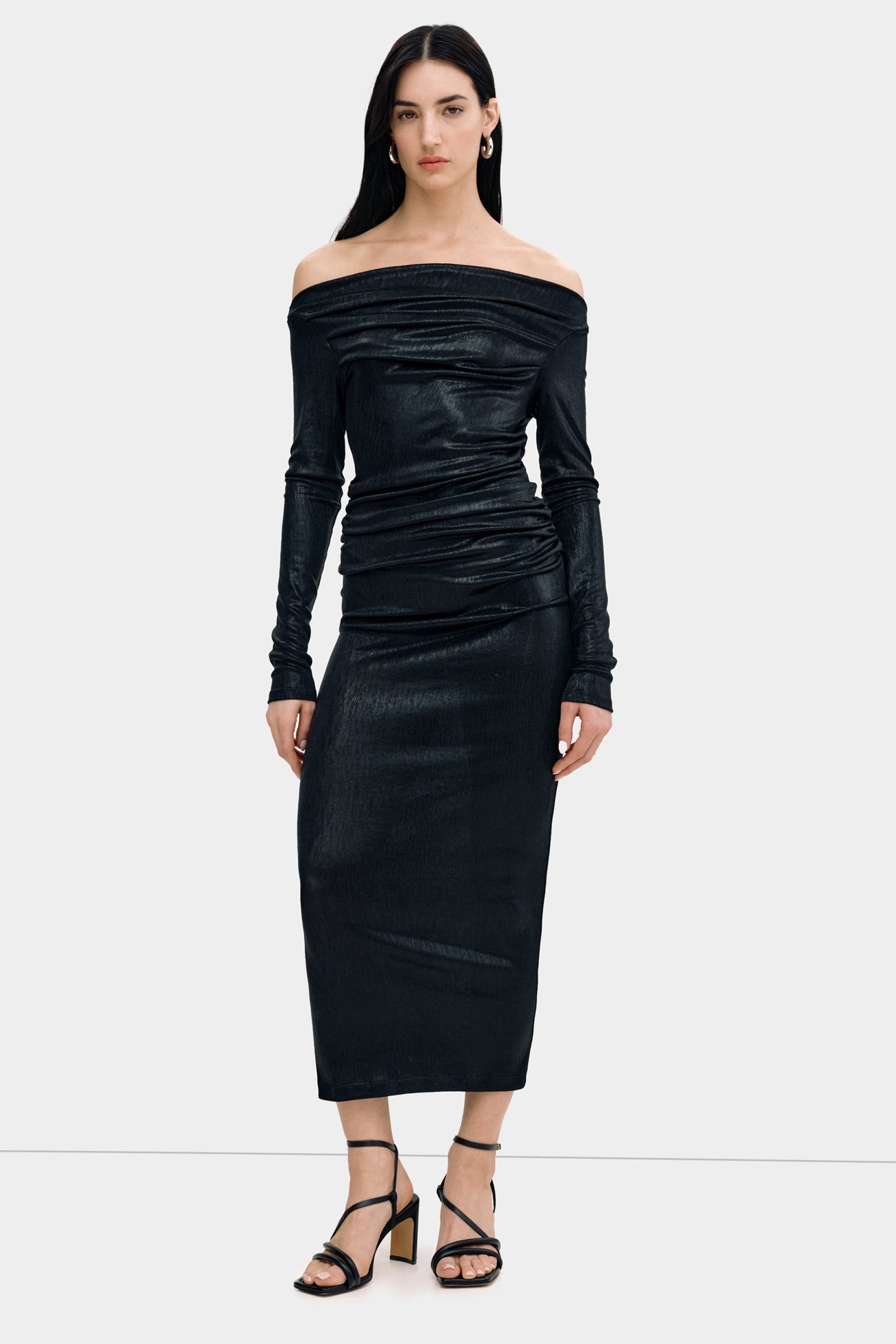 Cooper Metallic Dress | Onyx