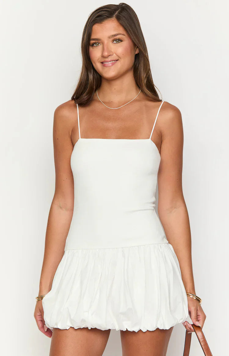Memories Bubble Mini Dress | White