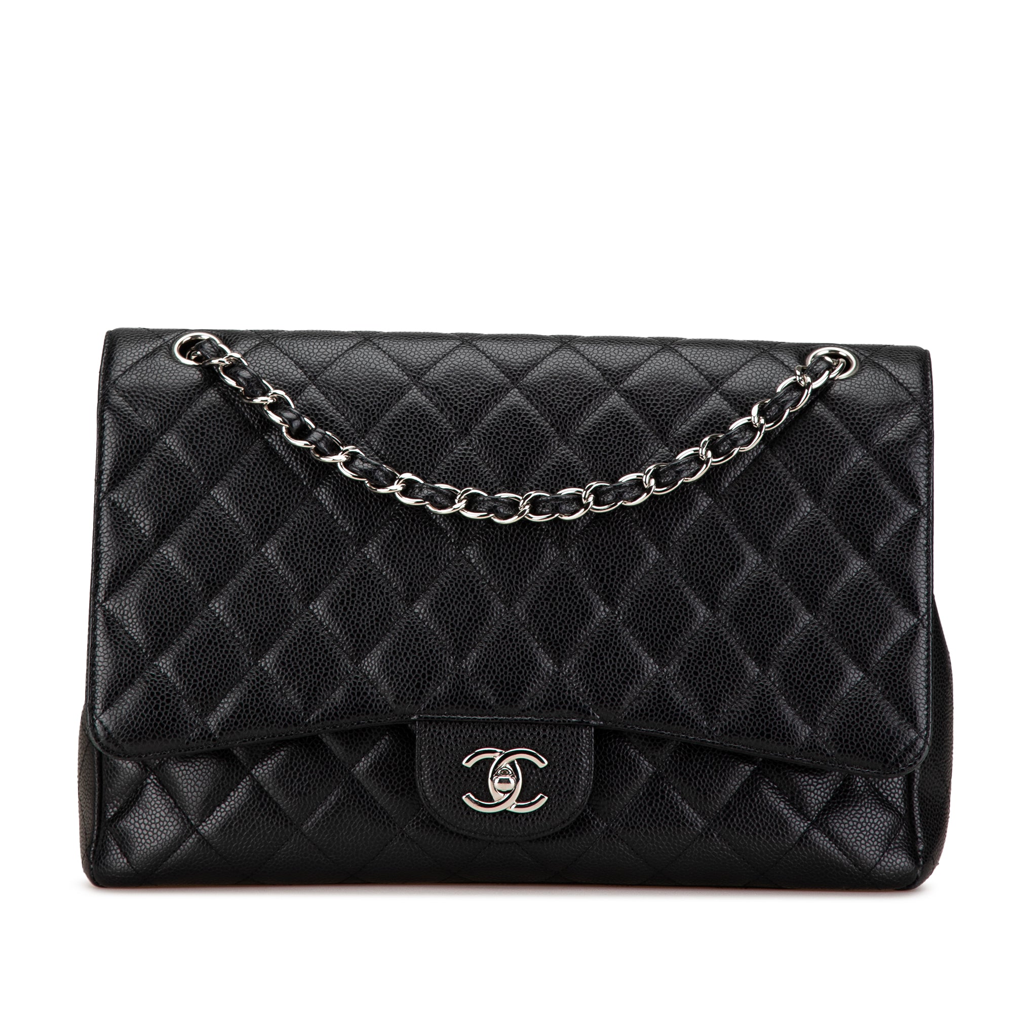 Chanel | Pre-Owned Maxi Classic Caviar Single Flap | Black