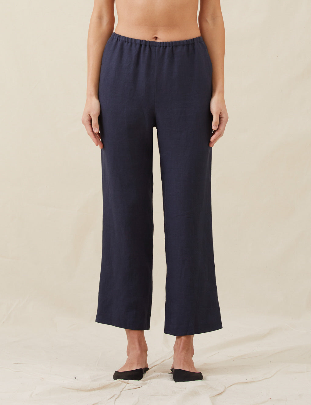 Womens | The Cocktail Pants in Linen | Midnight