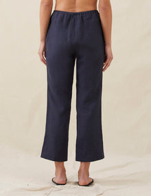 Womens | The Cocktail Pants in Linen | Midnight