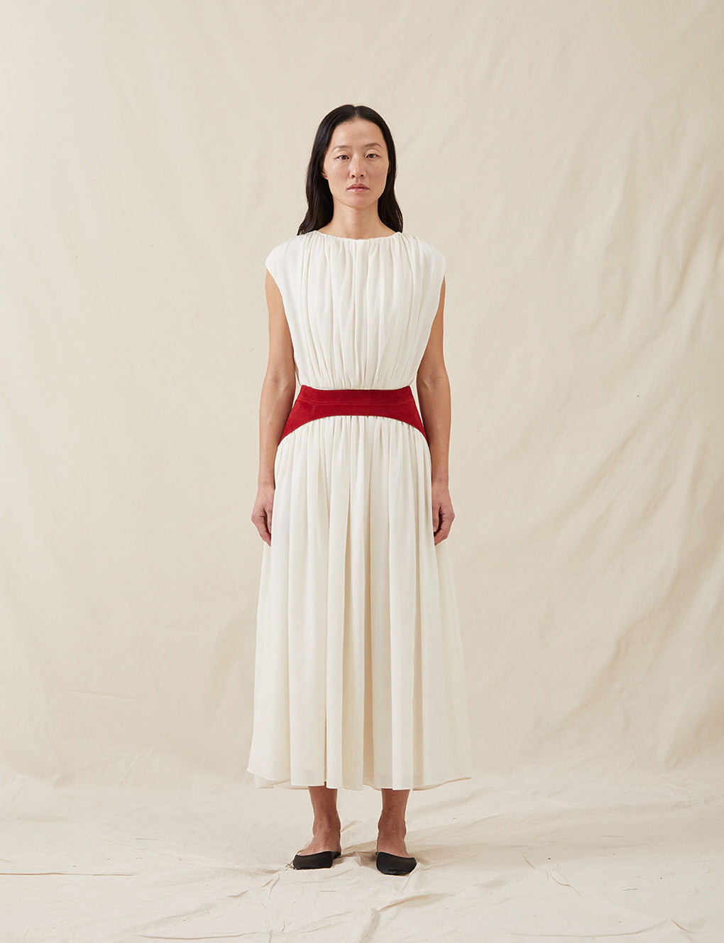 Womens | The Soft Gathered Dress | Ivory