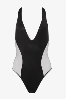 Backless one-piece swimsuit - Minuit