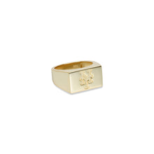 Ny Mets Square Signet Ring | Gold Vermeil