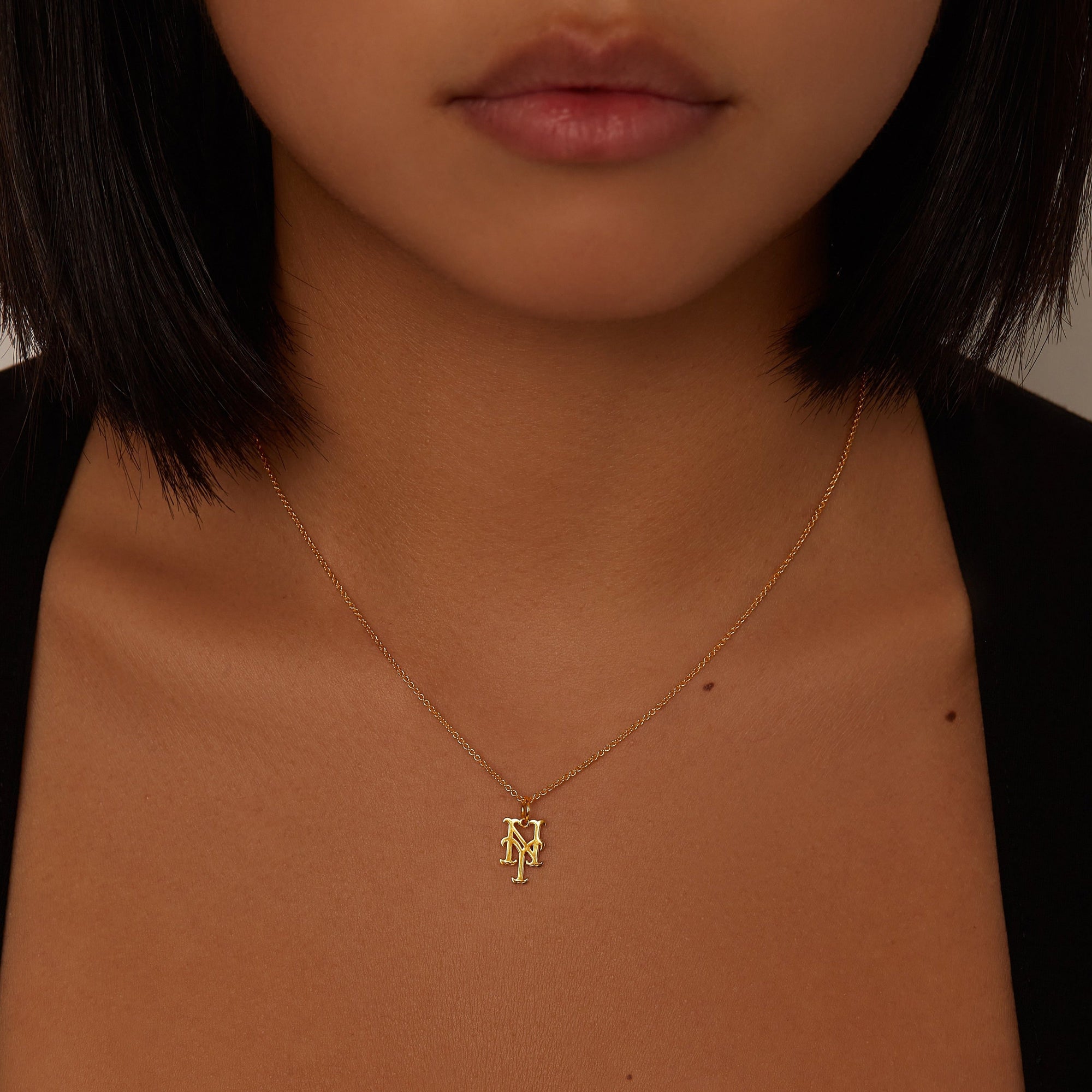 Ny Mets Mini Pendant Necklace | Gold Vermeil & Sterling Silver