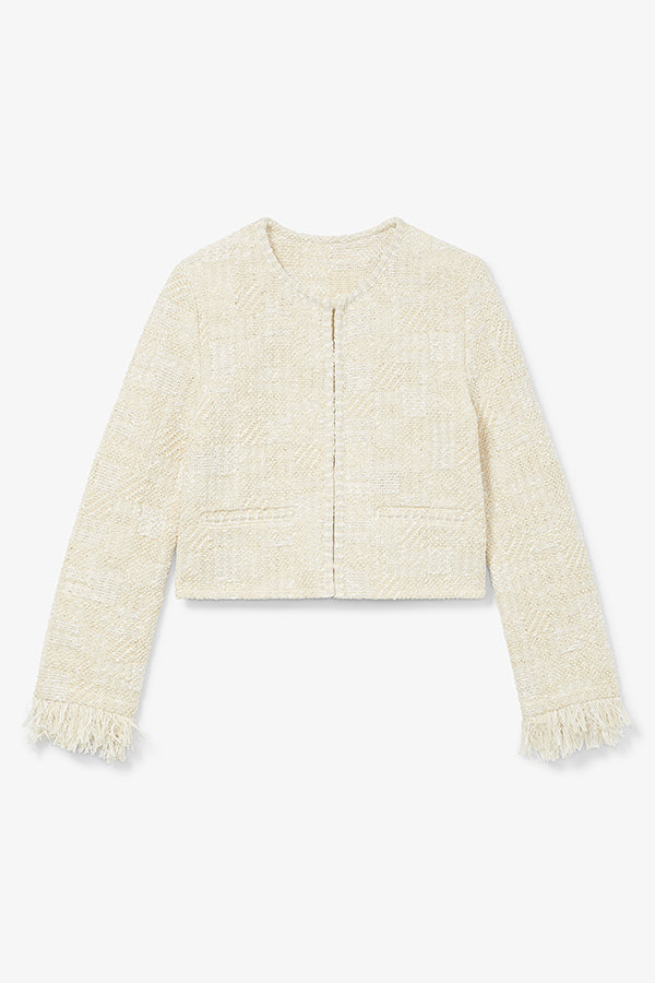 Packshot image of the Lilia Jacket - Interweave in Taupe / Ivory | Still | Exclude