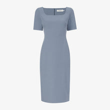 Packshot image of the Noa Dress - Recycled Wondertex in Steel Blue
