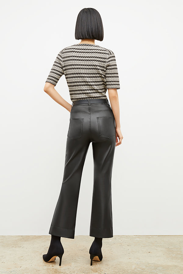 Back image of a woman wearing the archie pant in black | Exclude