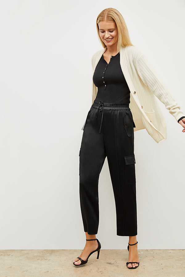 Image of a woman wearing the Gianna Pant in Black | Exclude