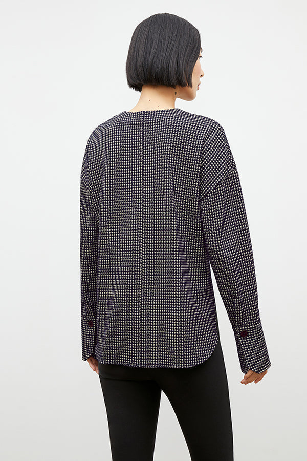 Back image of a woman wearing the tully top in black and white | Exclude