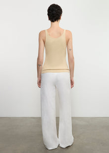 Military Rib Slim Tank | Blonde