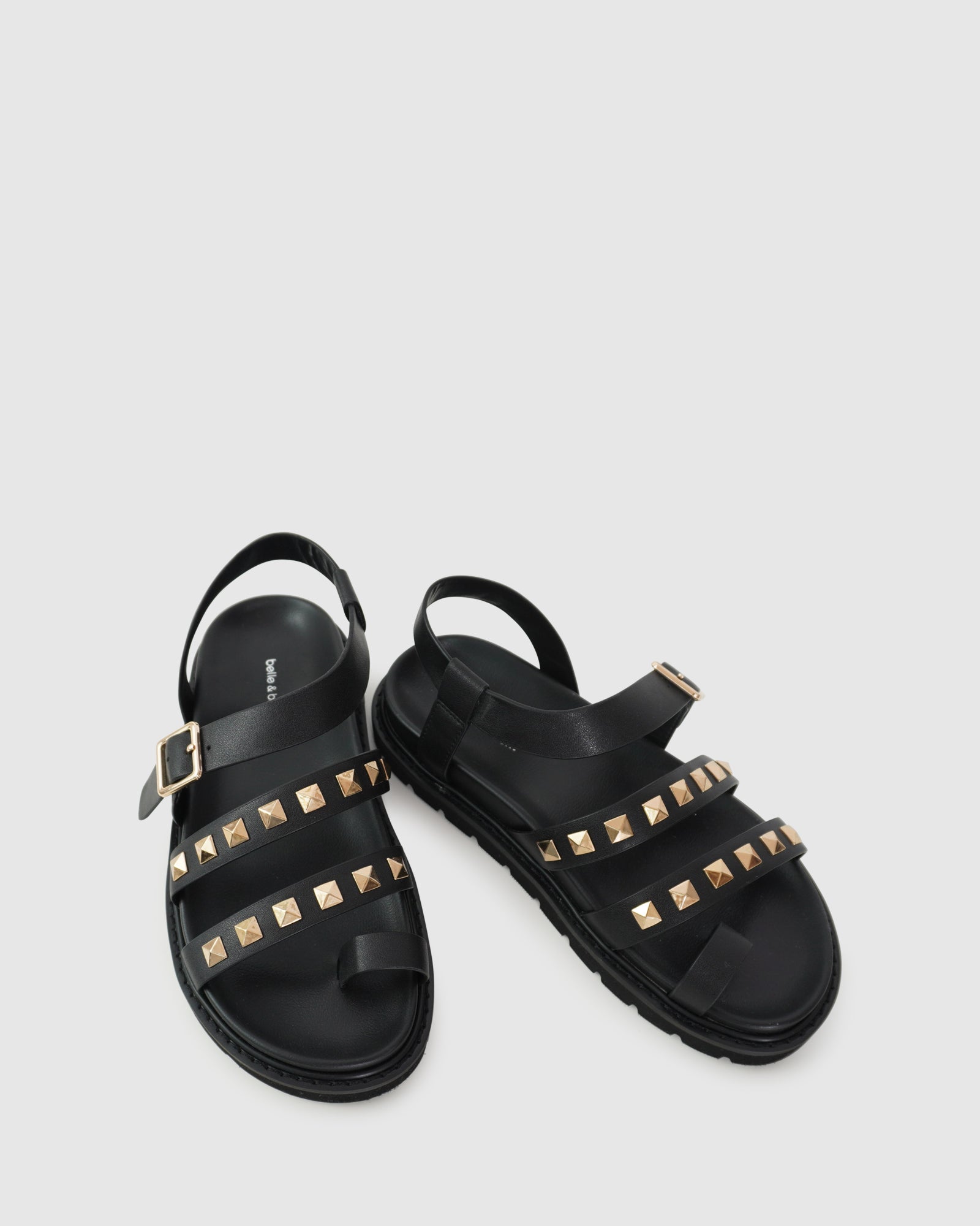 Women | Morning Mood Chunky Stud Sandal | Black