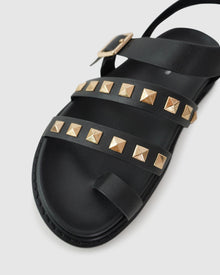 Women | Morning Mood Chunky Stud Sandal | Black