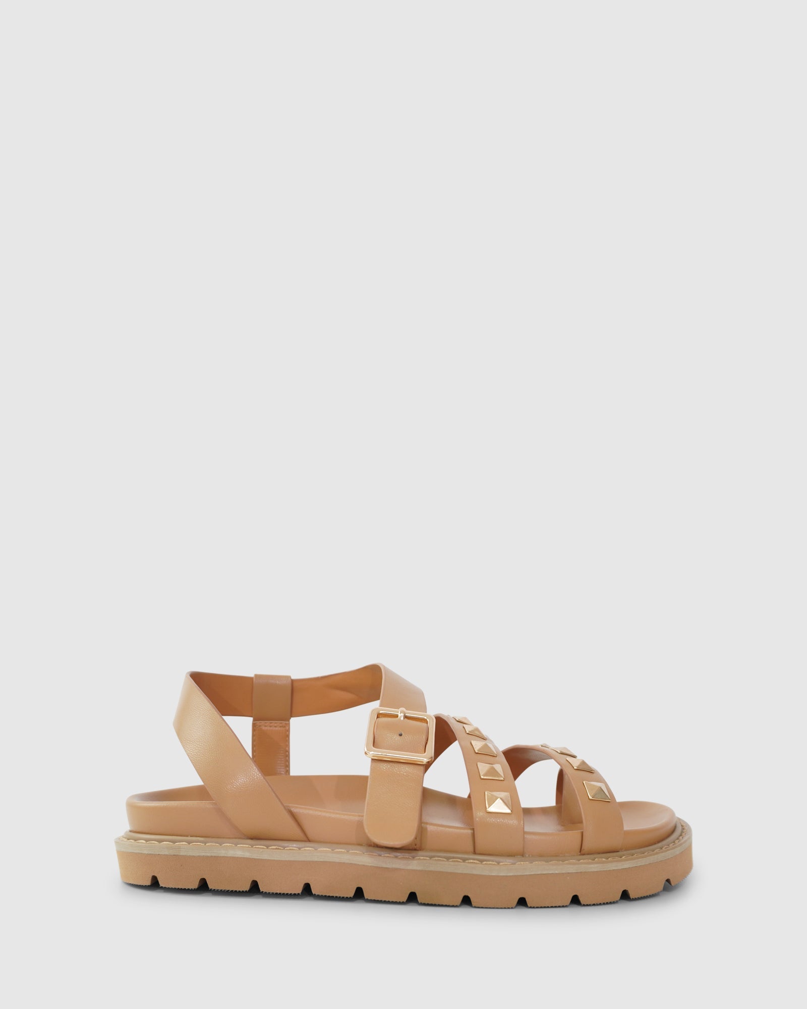 Women | Morning Mood Chunky Stud Sandal | Camel