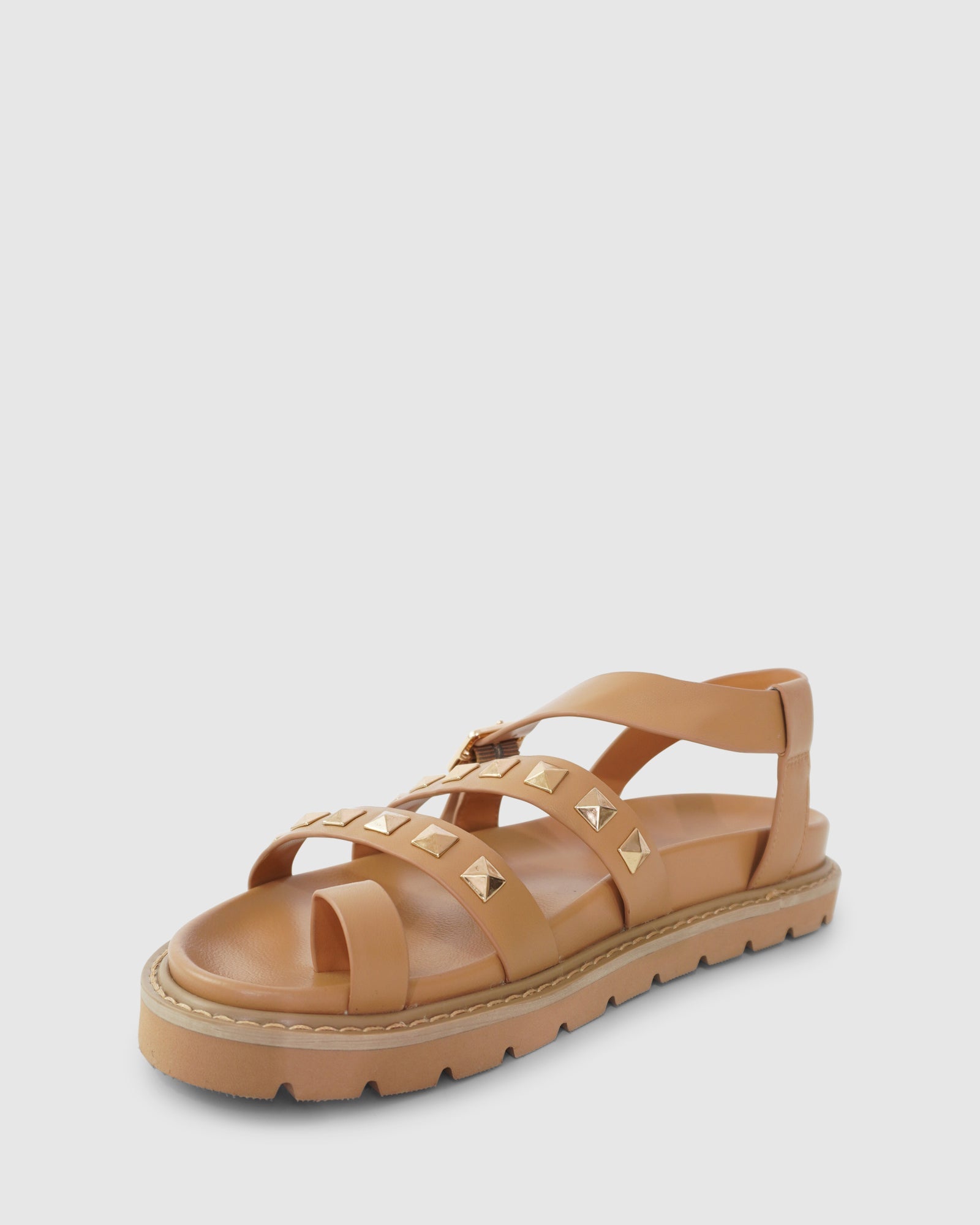 Women | Morning Mood Chunky Stud Sandal | Camel