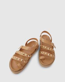 Women | Morning Mood Chunky Stud Sandal | Camel