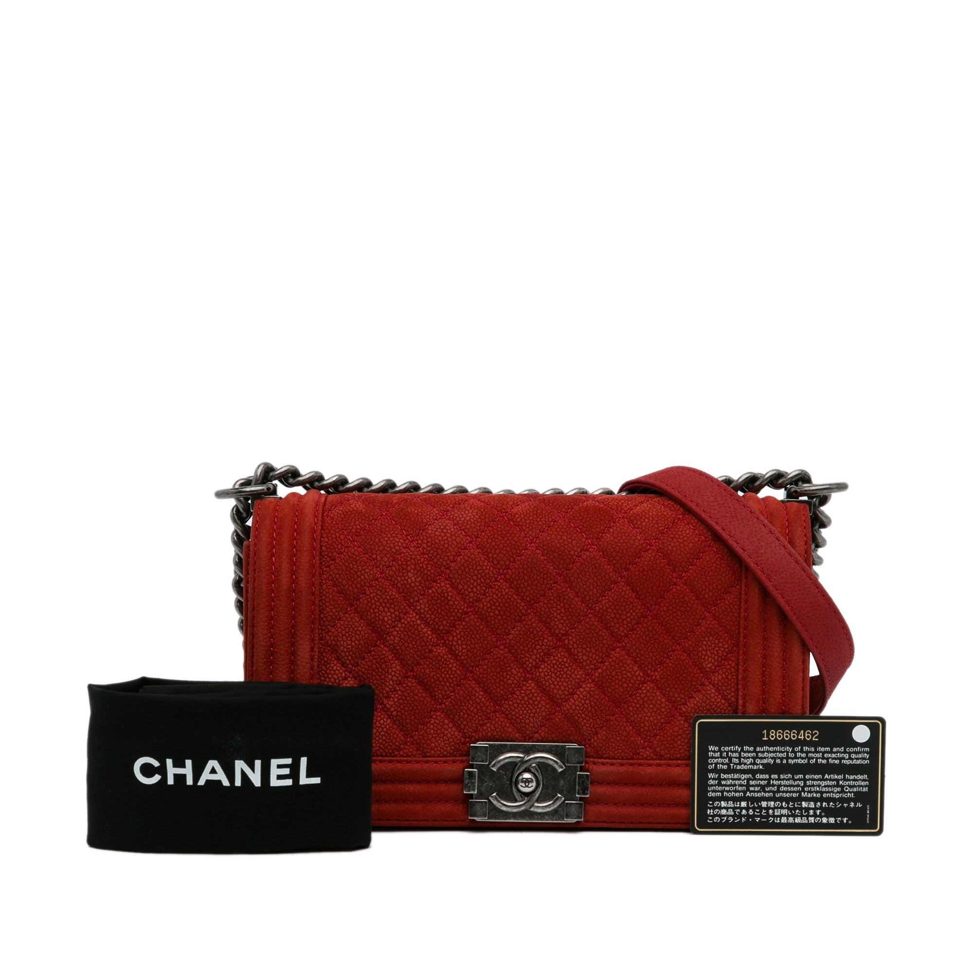 Chanel Pre-Owned Medium Caviar Boy Flap Bag | Women | Red