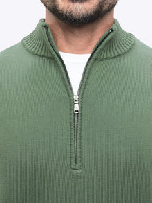 Mens | Odyssey Q-Zip Sweater | Moss