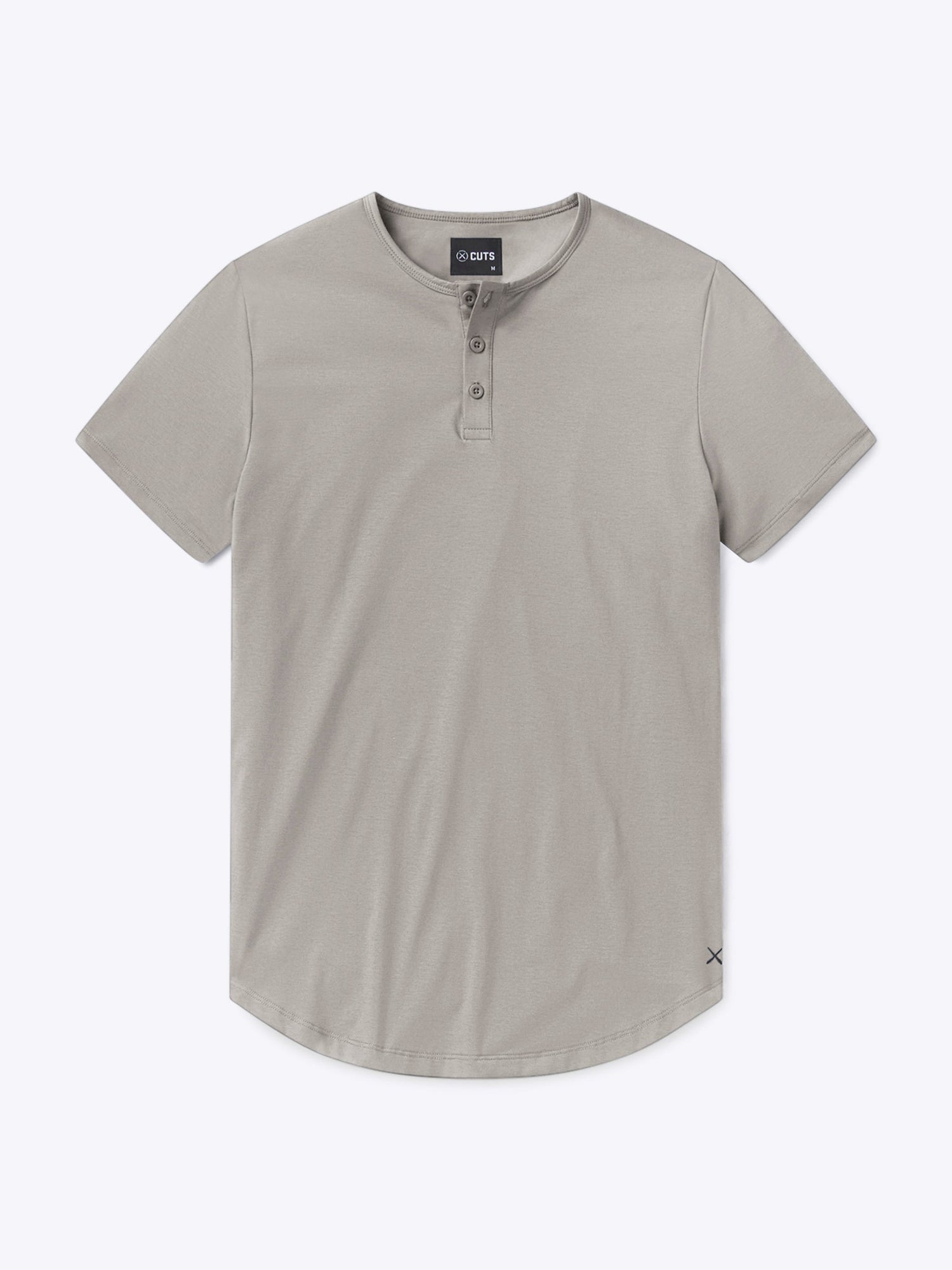 Mens | AO Henley Curve-Hem Tee | Signature-Fit PYCA Pro | Mourning Dove