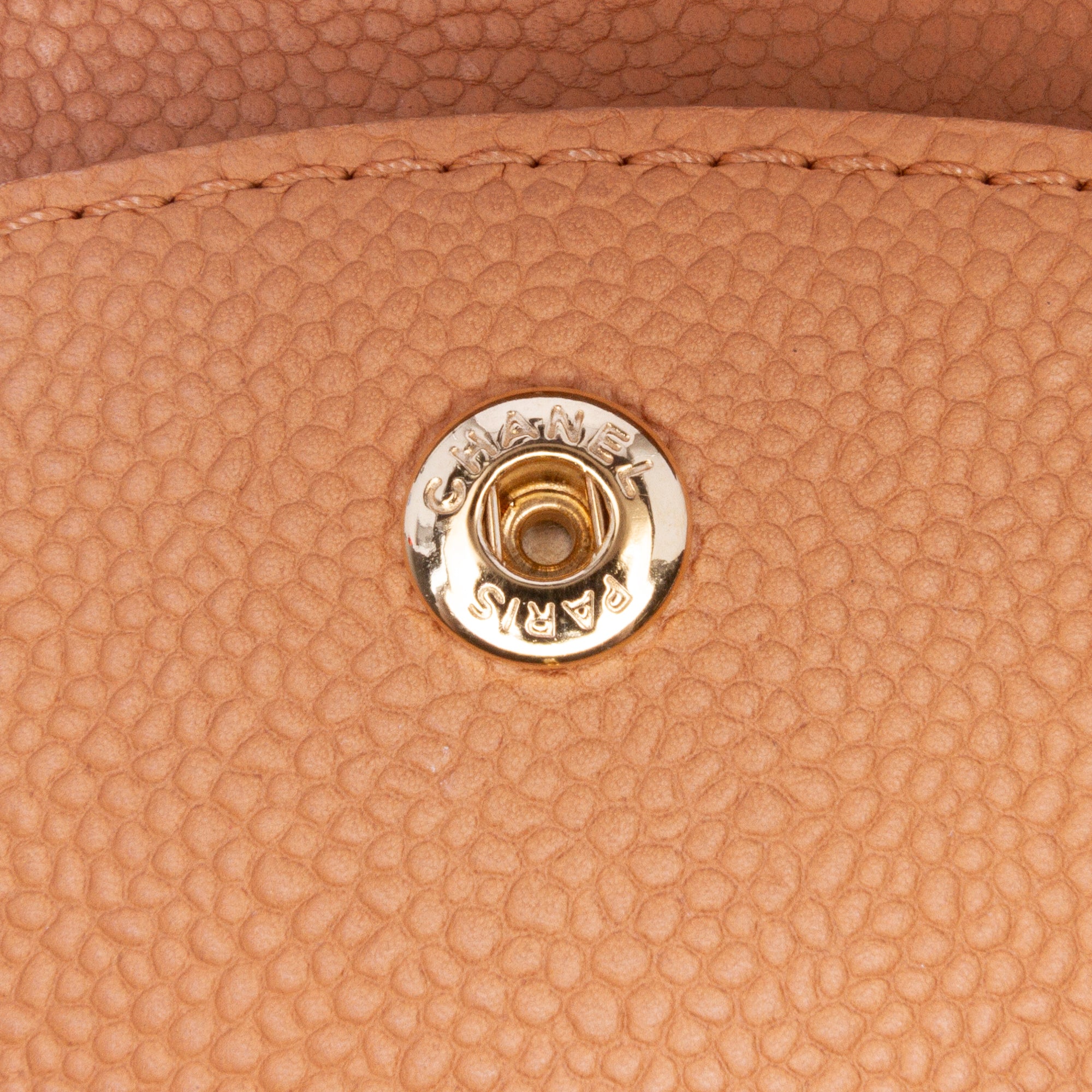 Chanel | Pre-Owned Medium Classic Caviar Pure Double Flap | Brown/Light Brown