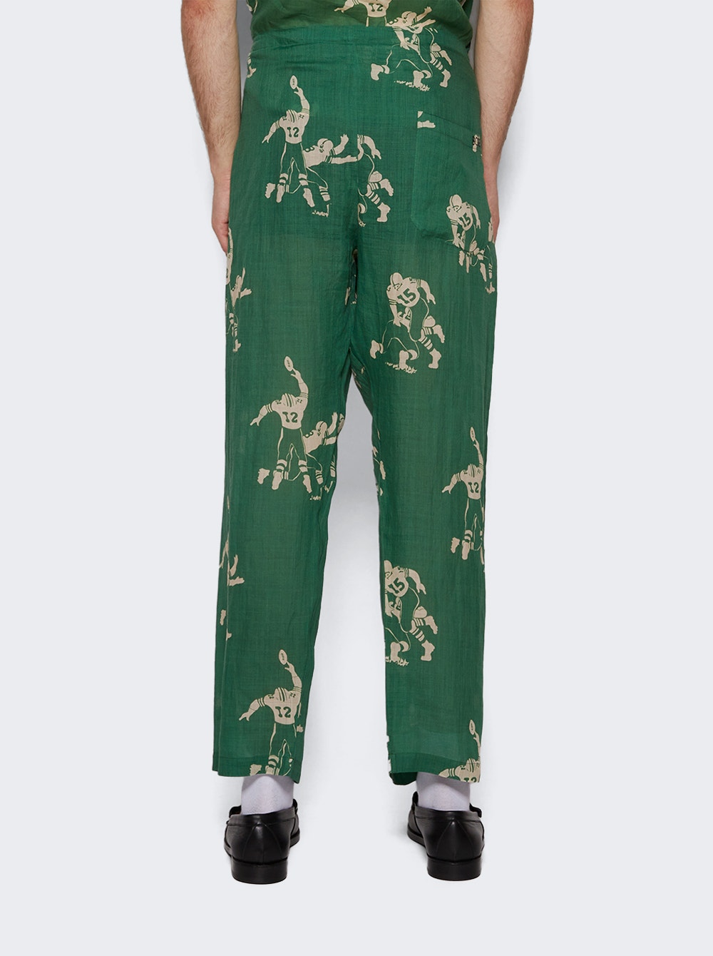 Men | Bode | Football Silhouette Pajama Pants | Green