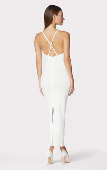 Mixed Pointelle Strappy Gown | Alabaster