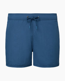 Mens | Nylon Crinkle 4in Scallop Swim Trunk | Pool Blue