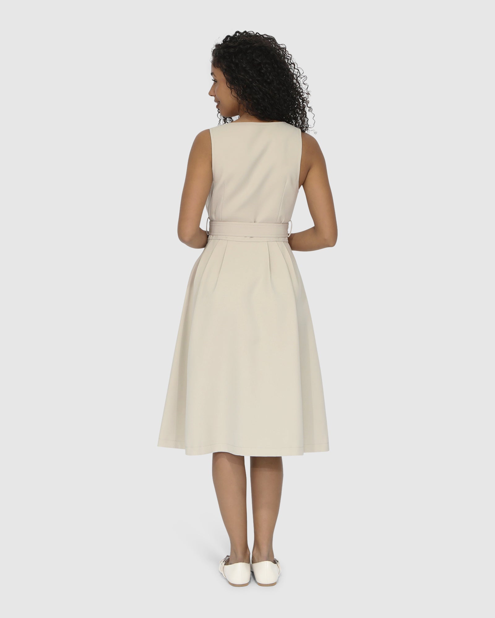 Women | Miss Independence Midi Dress | Sand
